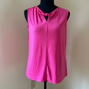*CHARLIE PAGE* Pink Keyhole Sleeveless Top Size Small